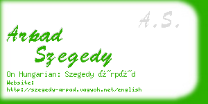 arpad szegedy business card